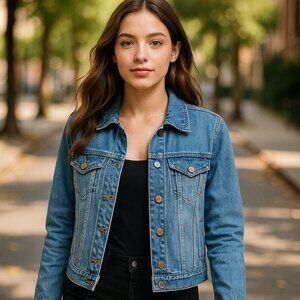 Ci Sono Classic Denim Vintage CountryCore Jacket Size Med